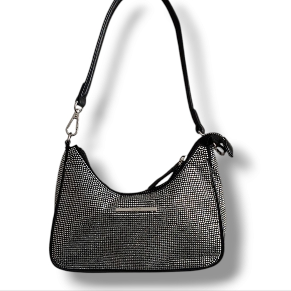 Aldo Black and Silver Crossbody Bag - Picture 3 of 11